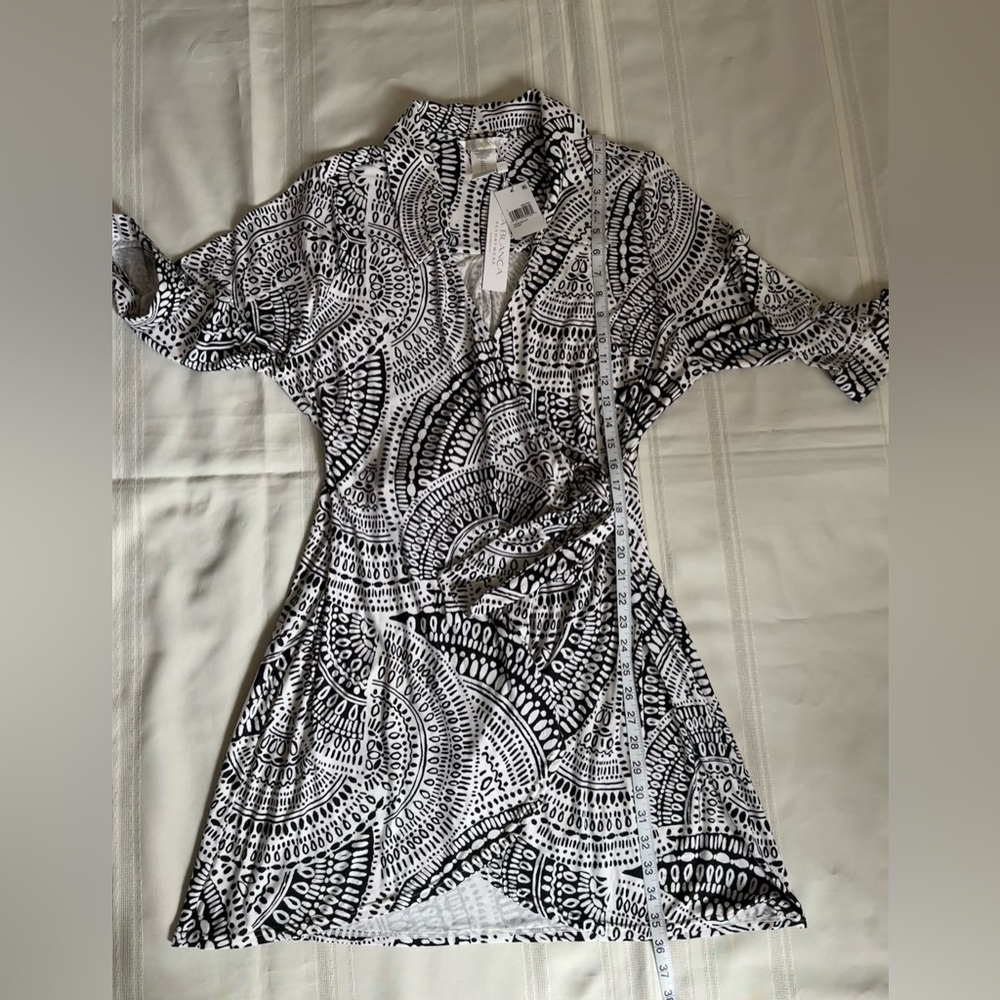 La Blanca Black and White Printed Mini Dress - Picture 9 of 14